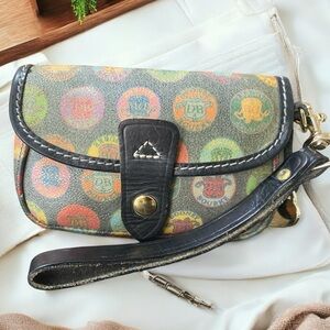 Dooney & Bourke EUC Monogram Logo Wristlet/Pouch